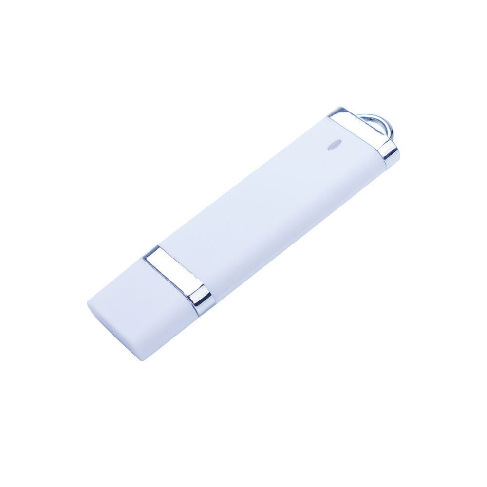 USB-флешка на 2 ГБ с покрытием soft-touch "Орландо",  белый