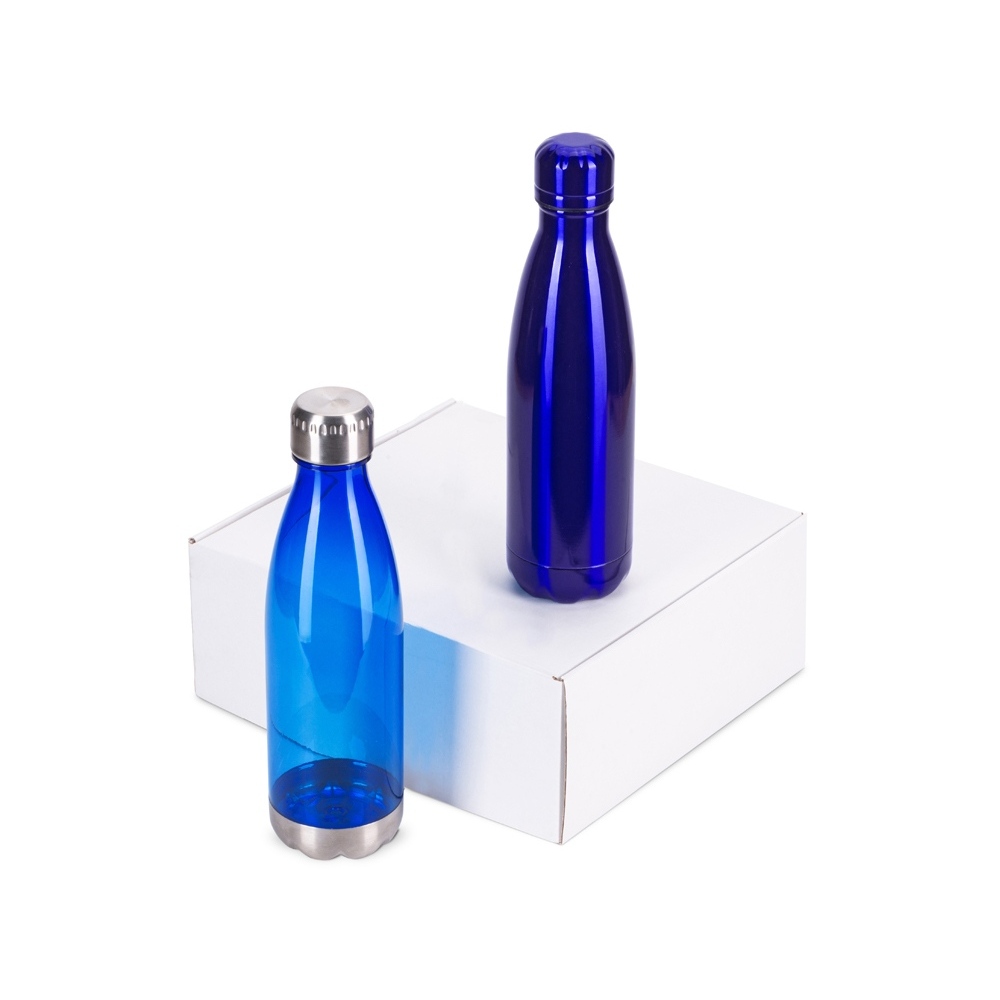 Подарочный набор с термосом и бутылкой «Bottle set», синий