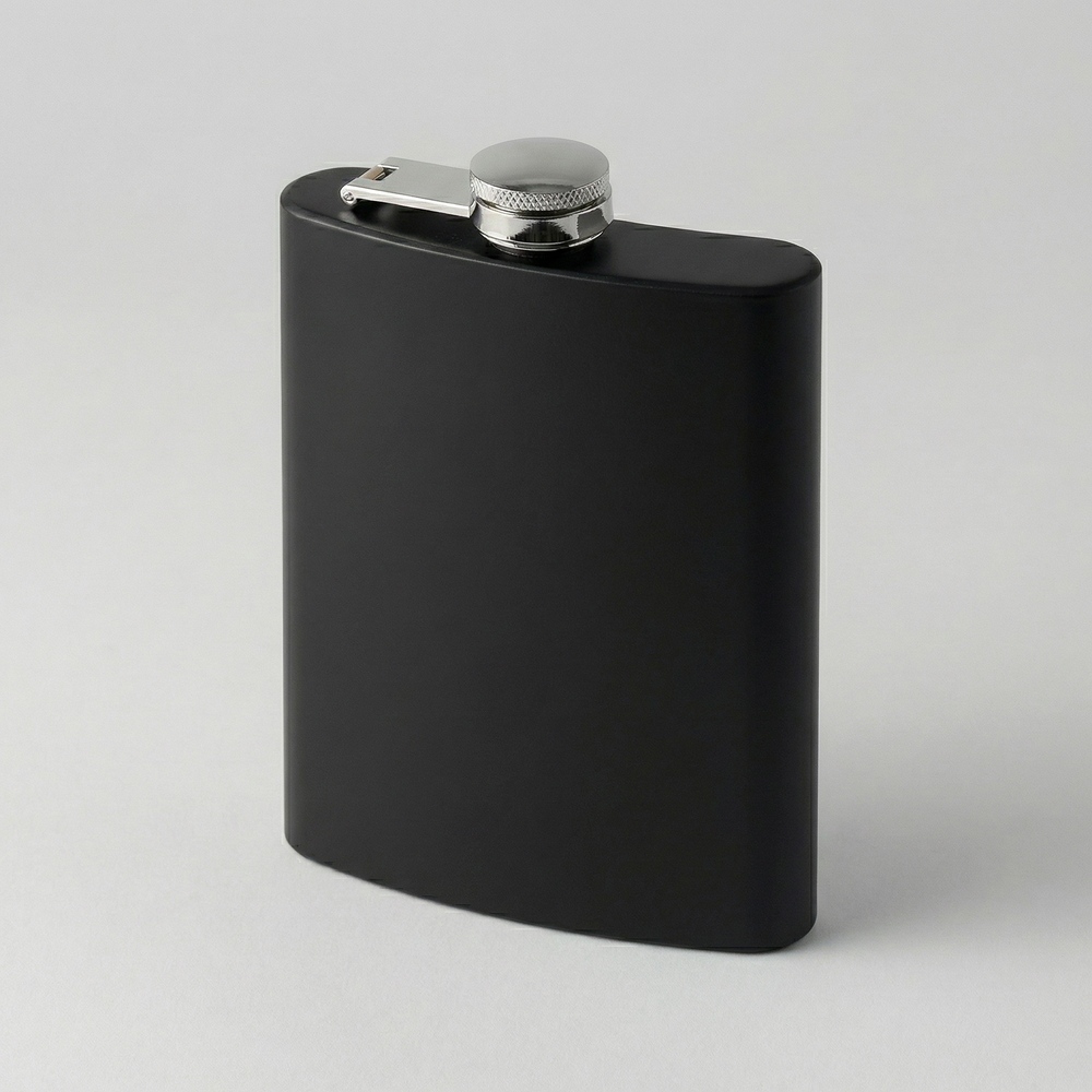 Фляжка 240 мл Remarque soft touch, 304 сталь, черный (P)